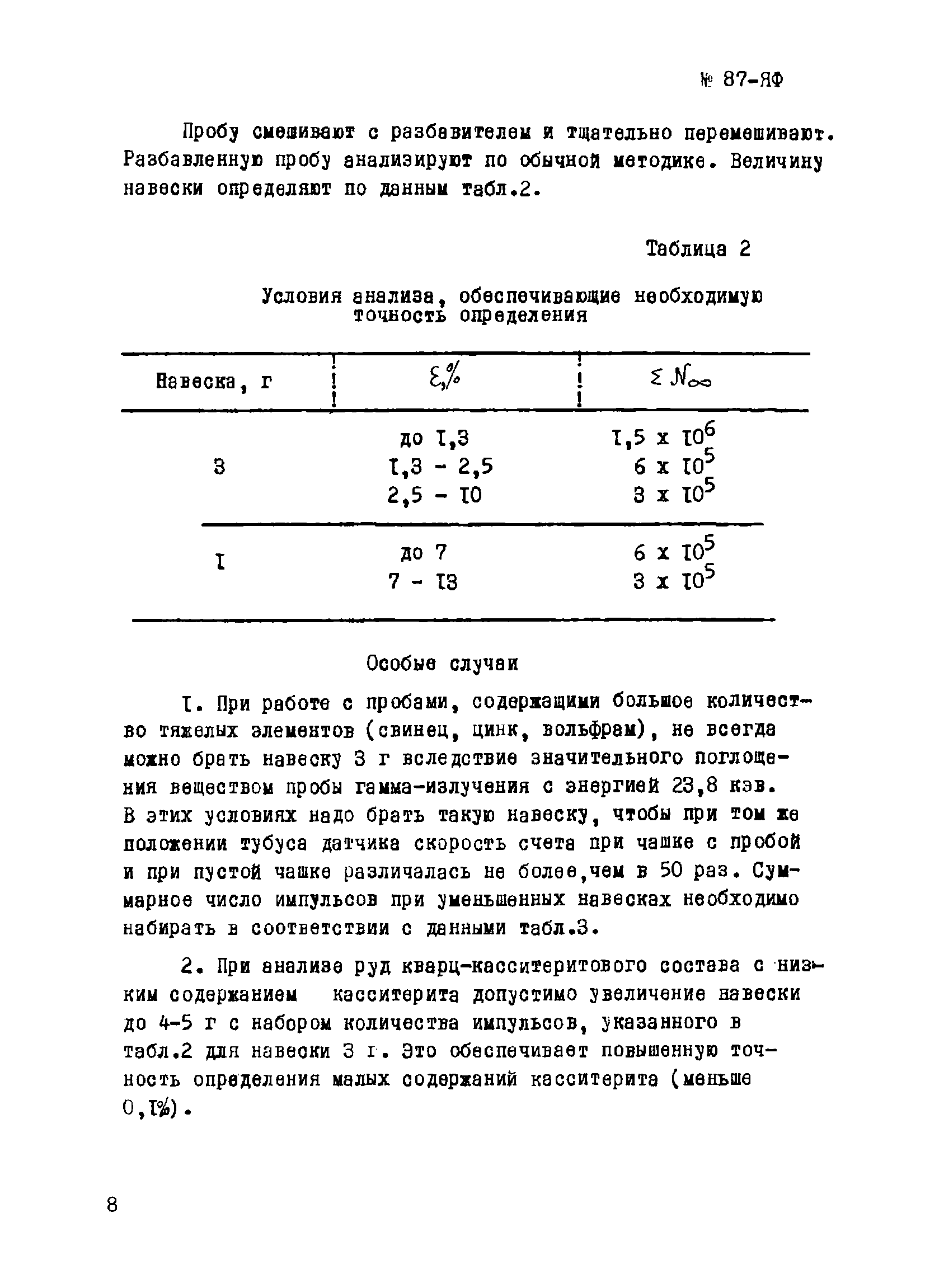 Инструкция НСАМ 87-ЯФ