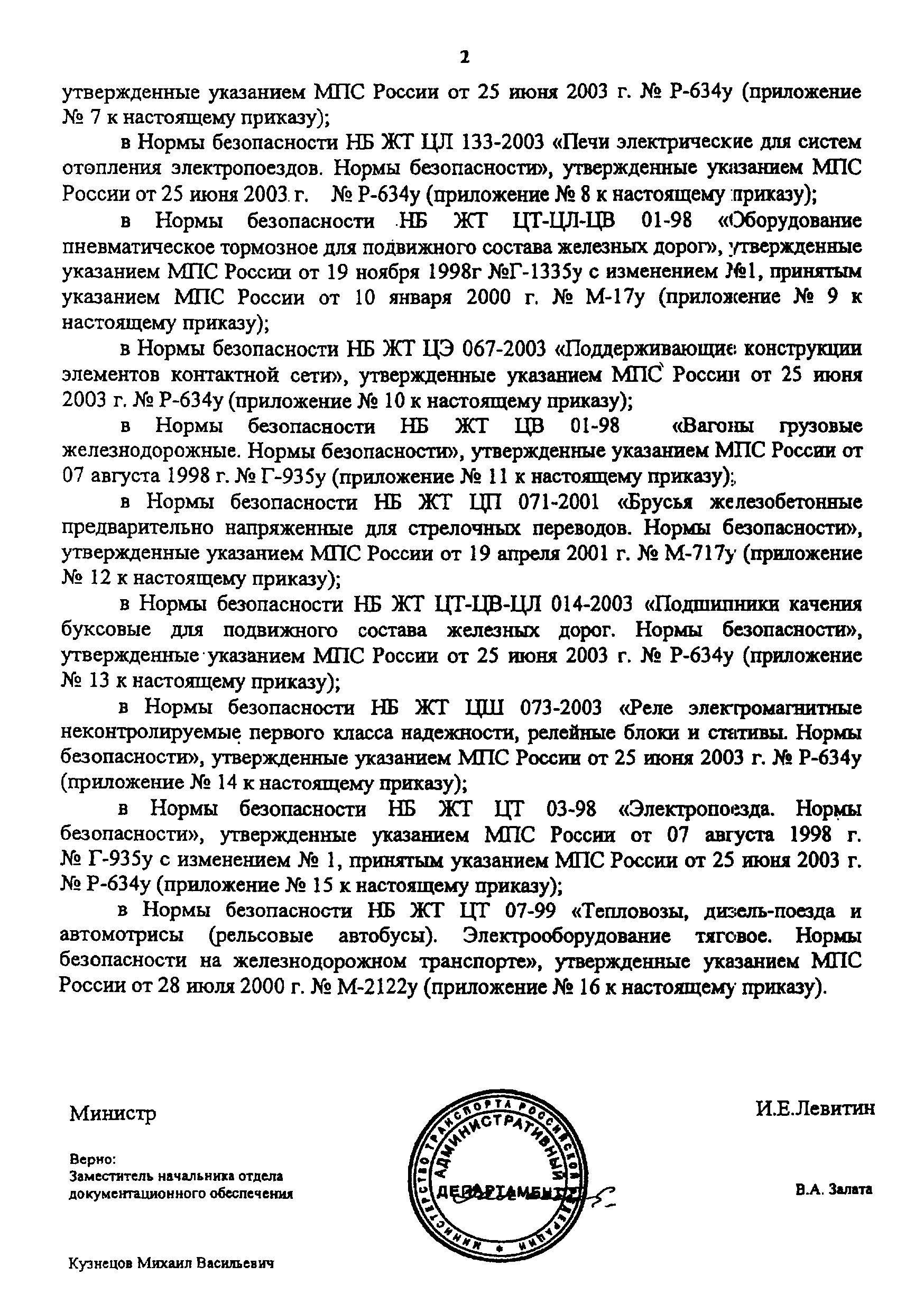 НБ ЖТ ЦТ-ЦВ-ЦЛ 012-2003