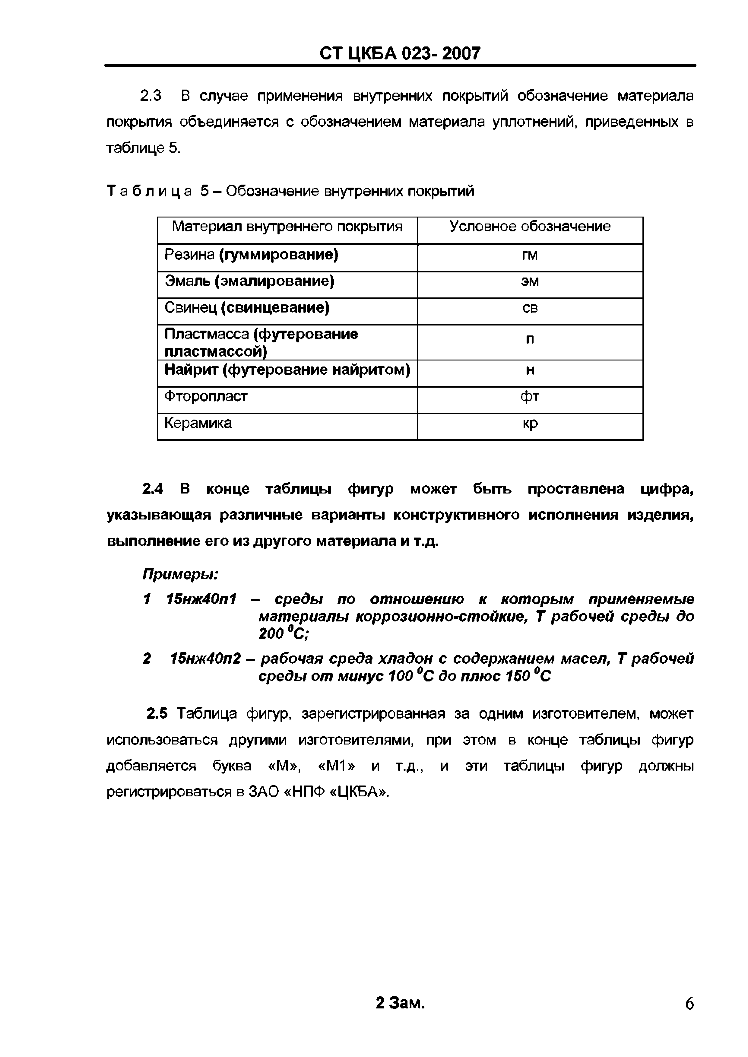 СТ ЦКБА 023-2007